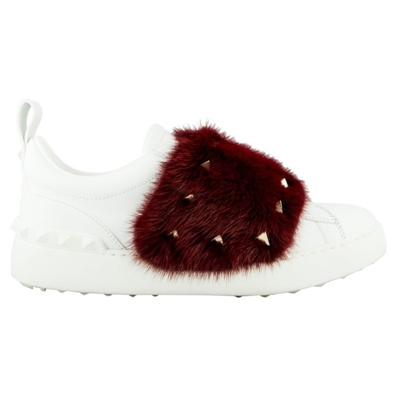 valentino sneakers with fur